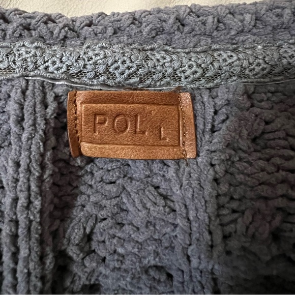 POL Open Front Cable Knit Chunky Sweater Open Cardigan Size Large - Picture 4 of 8